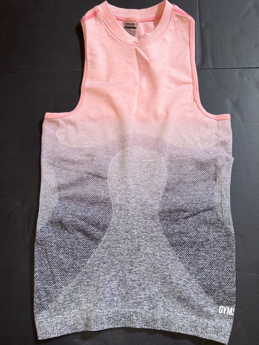 Gymshark Seamless Ombre Knit Tank Dress in Pink and Gray